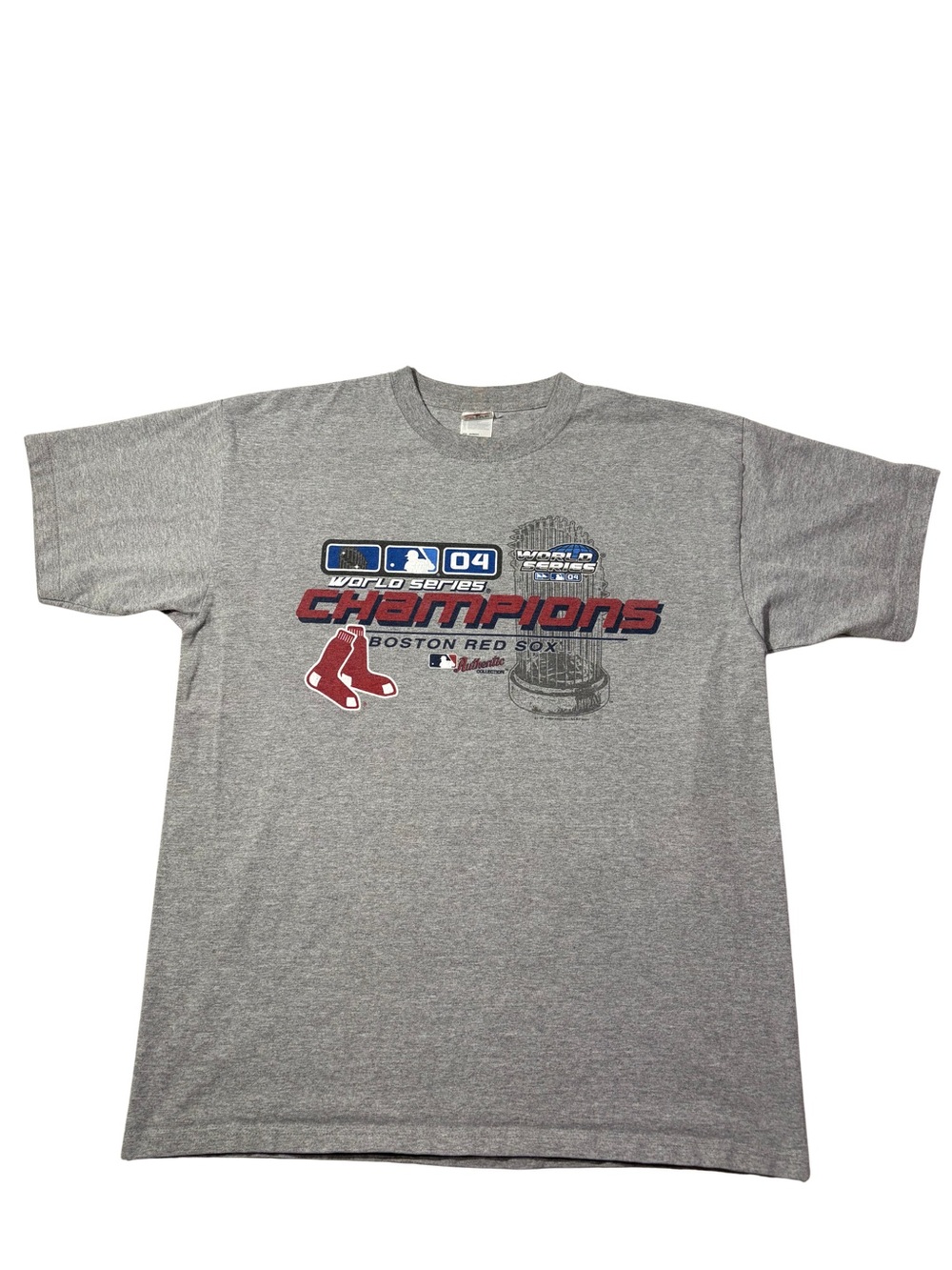 Anvil Gray Boston Red Sox 2004 Champions Graphic Tee